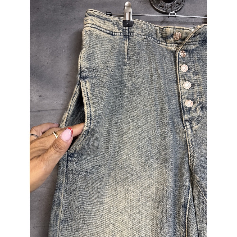 Free People We The Free Osaka jeans Button Fly Slouchy Barrel Sz 29 - Picture 4 of 9